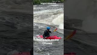 Phil’s hole on Mccoy’s rapid on the Ottawa River. This is big water beat down Thursday