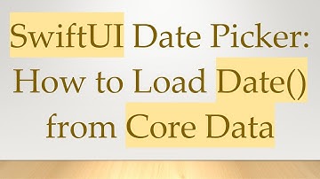 SwiftUI Date Picker: How to Load Date() from Core Data