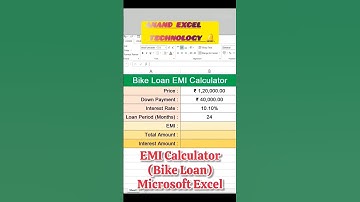 🤯😱How to create EMI Calculator in Excel| Loan Calculator|intrest Calculator 🏦🏧 #excel #loan #shorts