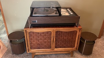 Zenith Troubadour Stereo Record Player Z590 with Circle of Sound Speakers for sale for on ebay