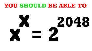 A Tricky Exponential Equation x^x=2^2048 | You Should Learn This Trick @mathsmood