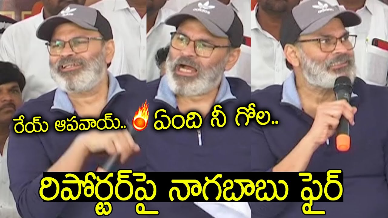 Nagababu Fires On Media Reporter At Mega Star Chiranjeevi Birthday Celebrations Press Meet | TF