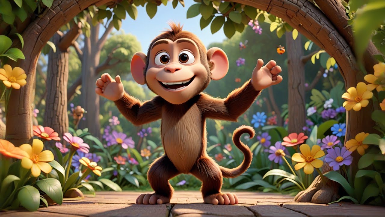 Max Monkey Swings to Music | Jungle Dance Song for Kids | Fun Monkey Nursery Rhyme