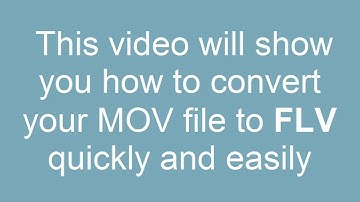 How to convert MOV to FLV