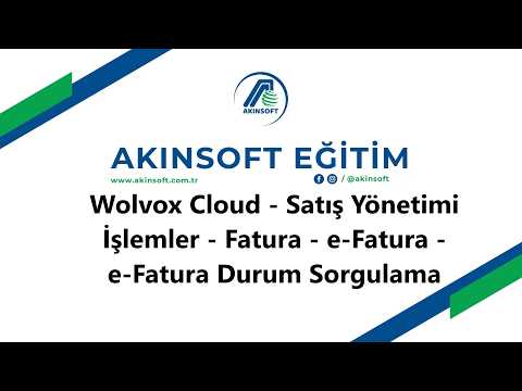 WolvoxCloud - Satış Yönetimi - İşlemler - Fatura - e-Fatura - e-Fatura Durum Sorgulama