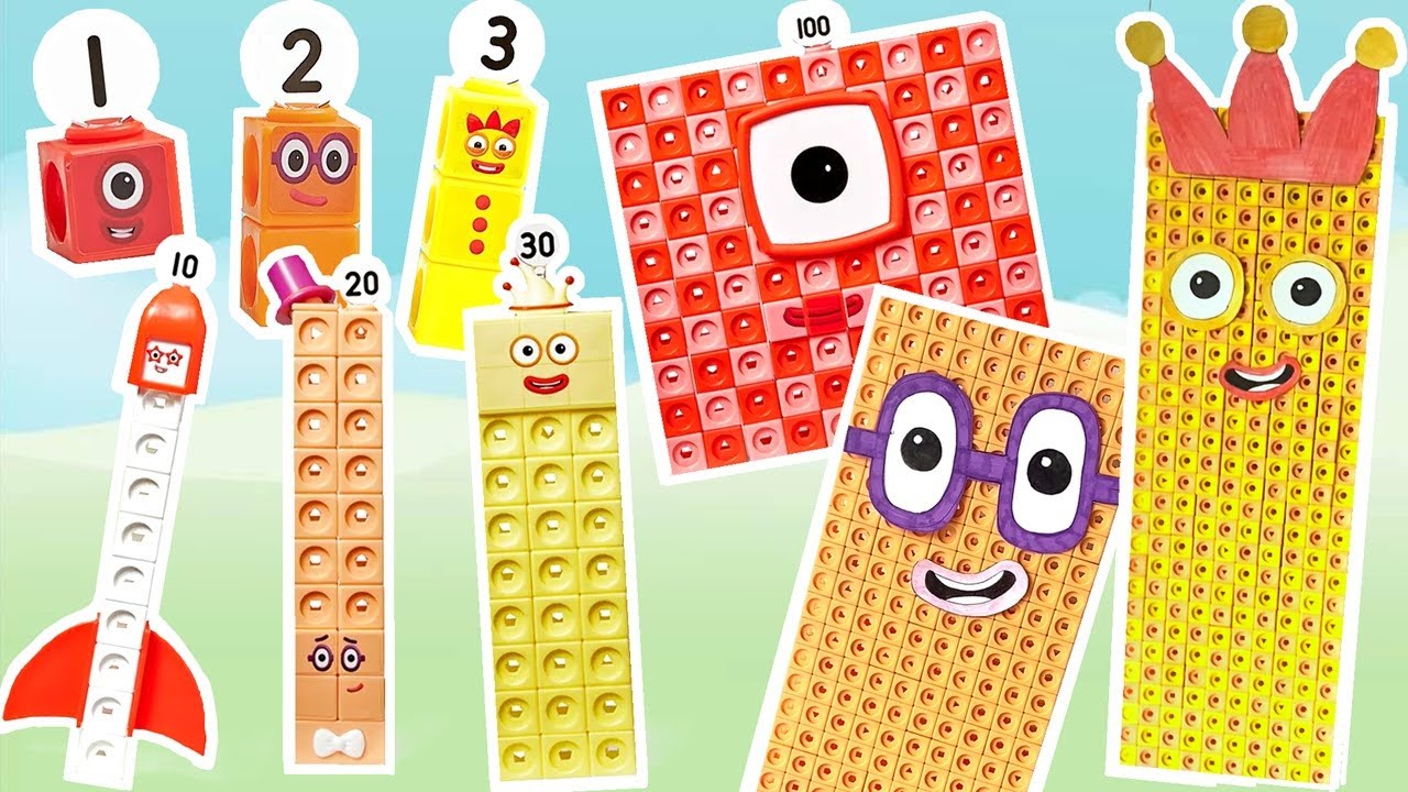 Numberblocks 1-30 Times Tables Compilation | Numberblock Mathlink Cubes Multiplications