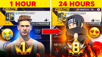 Can ₹1000 💸 Transform NOOB I’D into 8 Lvl PRIME In 24 HOUR - FREE FIRE 🔥