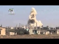لحظة استهداف نوى الحي الشمالي