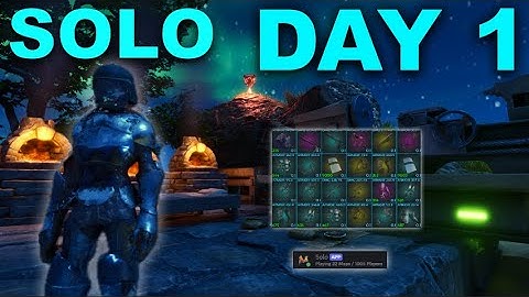 Day 1 As a Solo On The Most Populated Server - Ark Survival Evolved - MESA