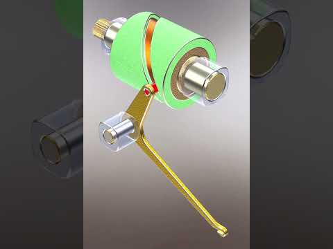 Barrel Cam Mechanism | Grooved Motion Control ⚙️ #shorts