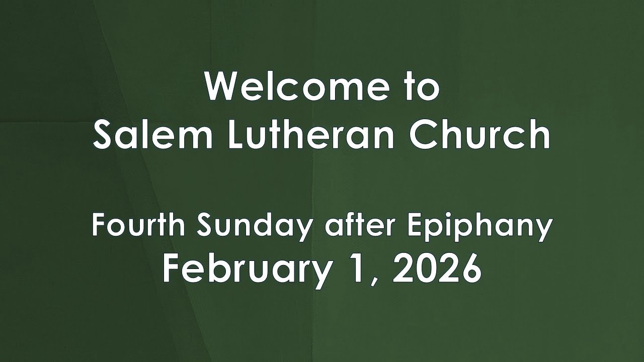 February 01, 2026 Fourth Sunday after Epiphany