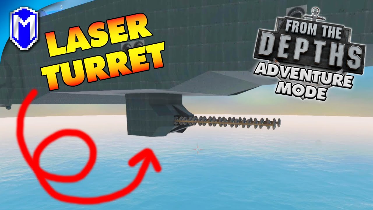 From The Depths Adding A New Weapon The Laser Turret Ftd Adventure Mode - railgun turret roblox