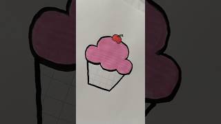 Coloring of Cupcake🧁| From Drawing to Colorful Art | #art #drawing #satisyingvideo #cupcake #shorts