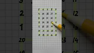 Draw a checkered path with numbers 1 to 35#shorts #line #games #art Information