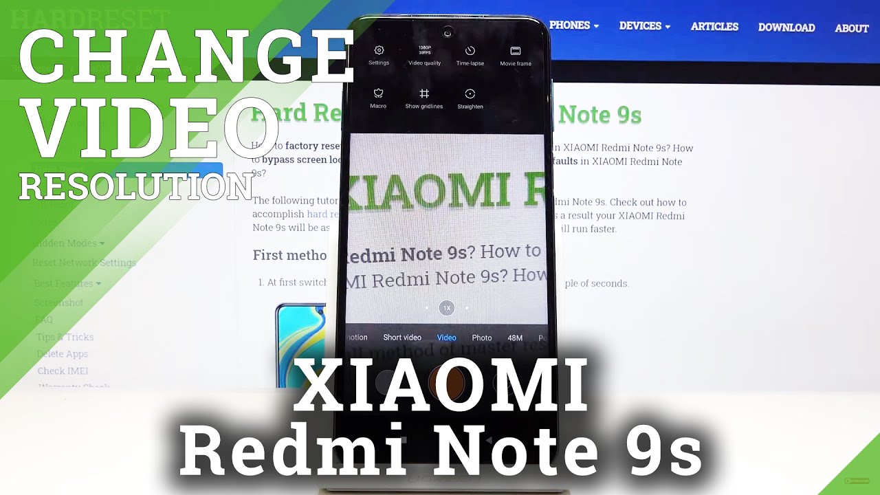 How to Change Video Resolution in XIAOMI Redmi Note 9s – Enable FHD ...