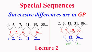 Special Sequences L2: General term of sequences when successive differences are in GP with examples