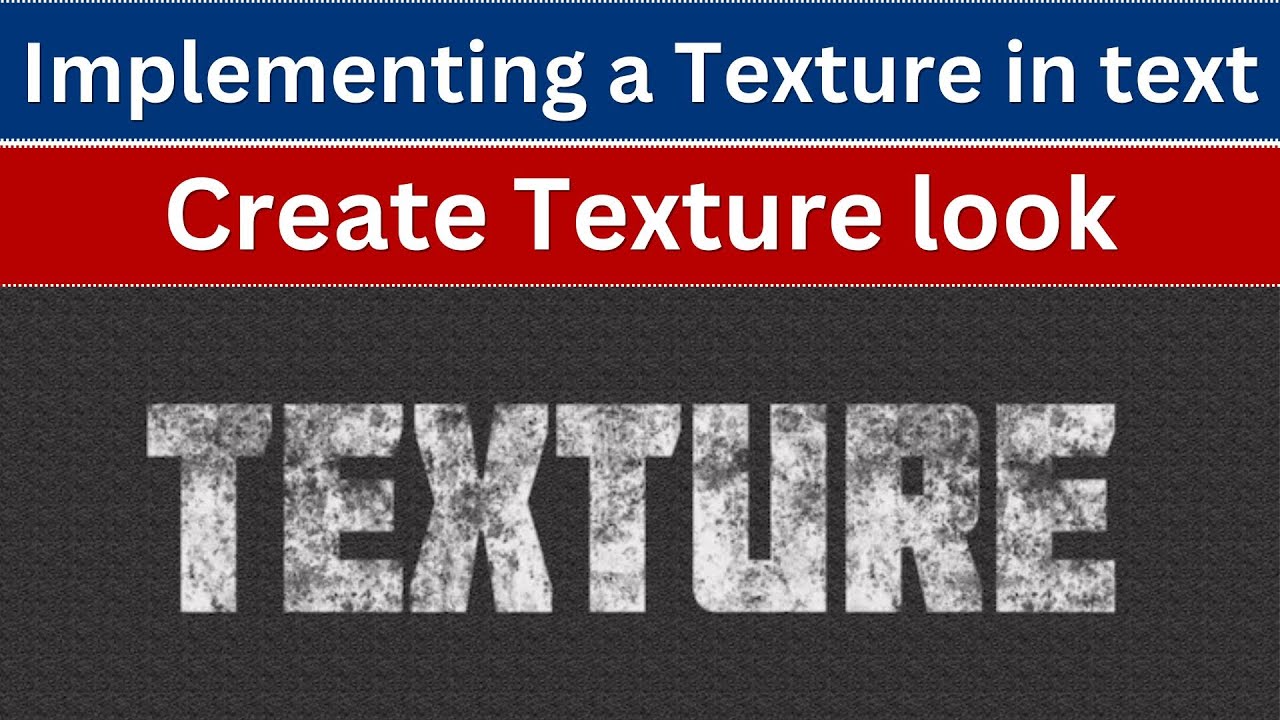 Implementing a Texture in a text file | Create Texture look | - YouTube