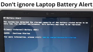 Fix HP Battery Alert | Don't Ignore Laptop Battery Alert | How to Fix Hp  Battery Alert 601 - YouTube