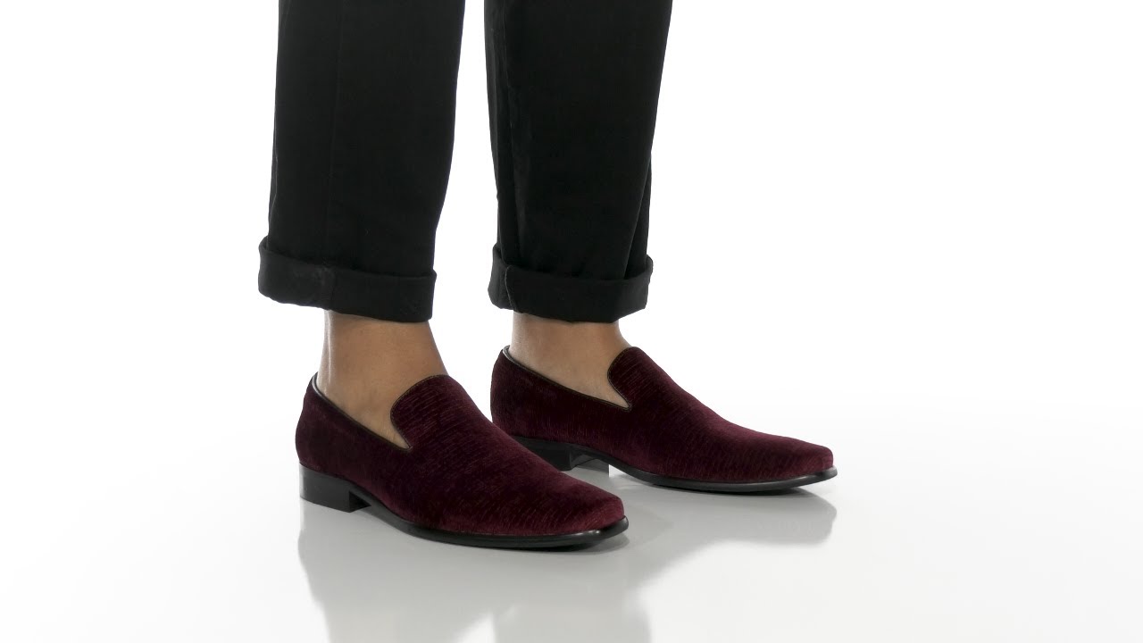Florsheim Men\'s, Postino Plain Toe Navy Velvet Slip-On Loafers Size 7M Florsheim Men main image 3