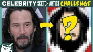 Artists Draw Celebrities (Based Only on Description) HARD MODE