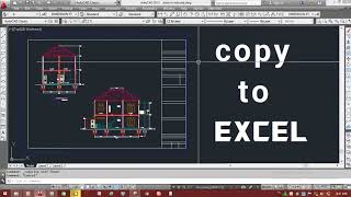 How to copy/insert Autocad Drawing into Excel - Autocad Tutorial - Autocad Table To Excel
