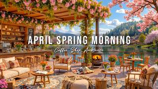 Sweet April Spring Morning at Outdoor Coffee Shop Ambience 🌸 Soft Piano Jazz Music for Work & Study screenshot 2