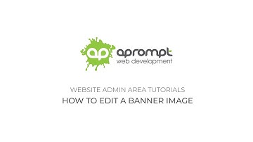 How to edit a banner image on your aprompt website