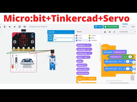 Tinkercad+Microbit+Temperature+Servo