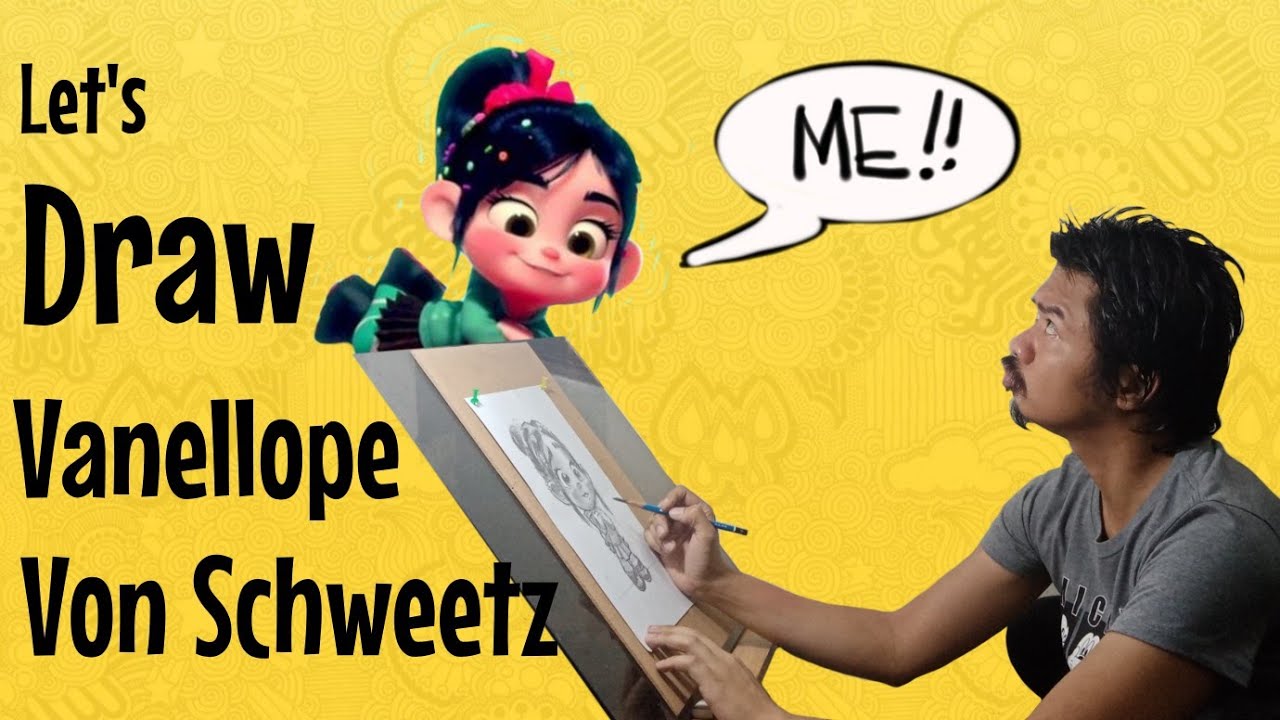 How to draw Vanellope Von Schweetz