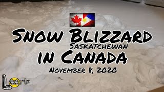 🇨🇦🇵🇭Snow Blizzard In Saskatchewan Canada, Actual footage November 8, 2020