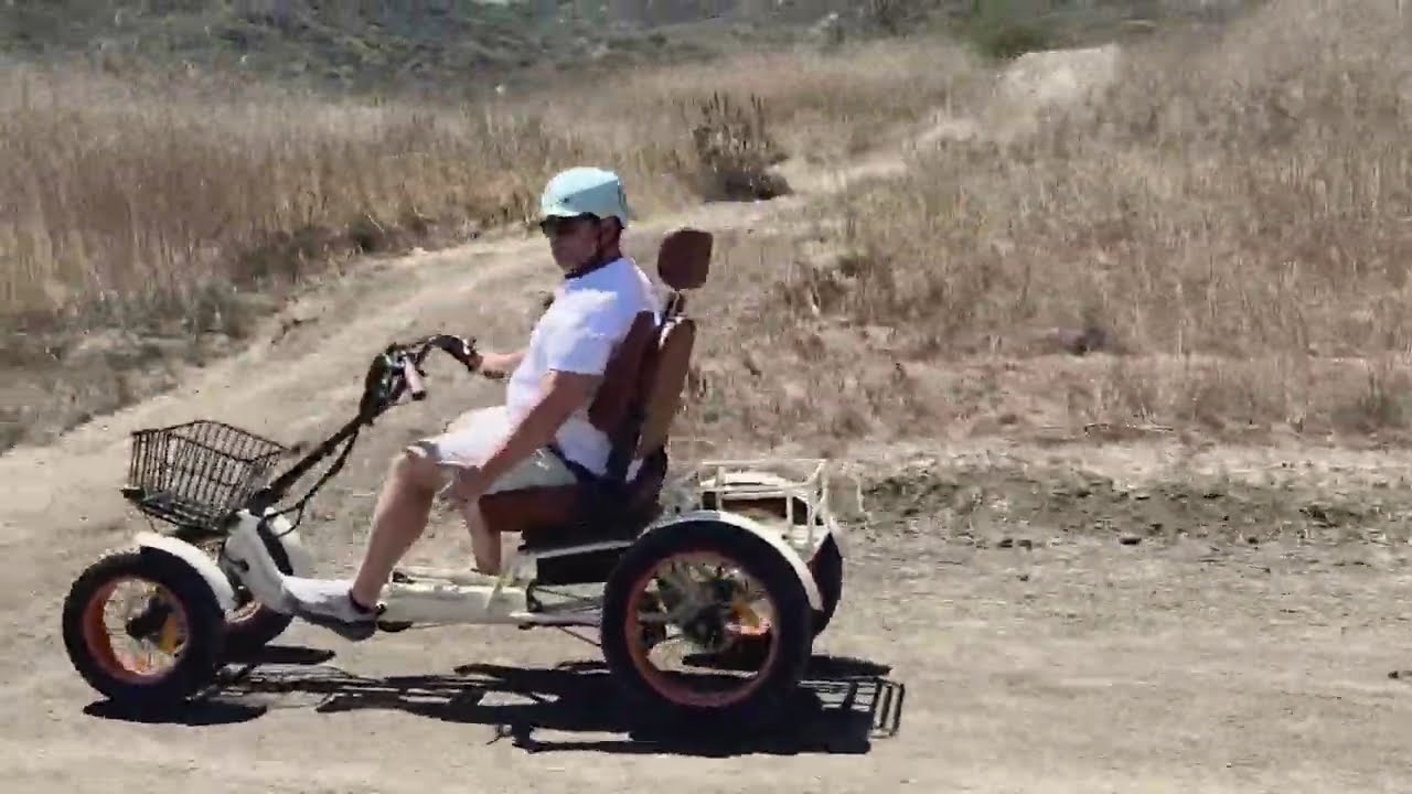 I Took a 4-Wheel Recumbent E-Bike Off-Road! This Quad E-Bike Changes Everything