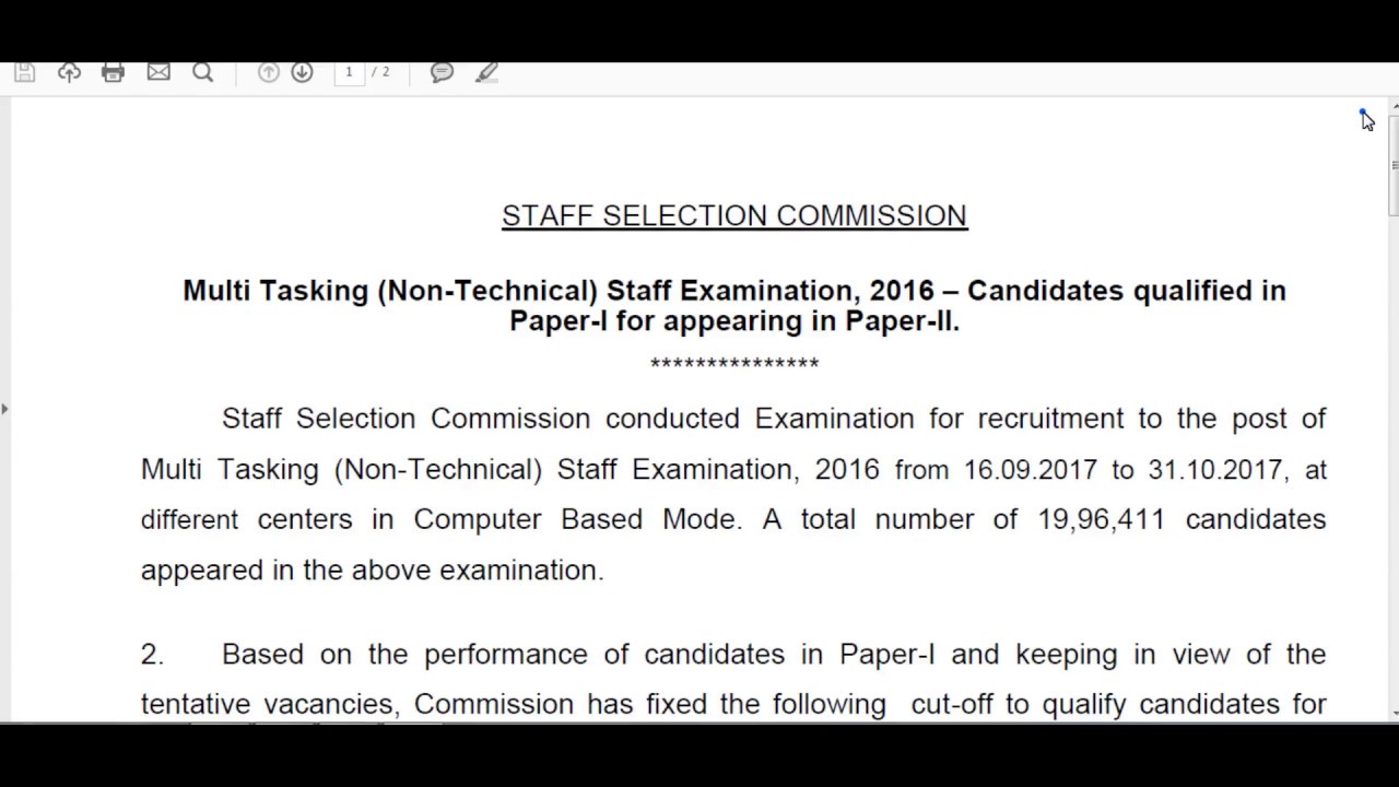SSC MTS RESULT 2017 || SSC MTS EXAM RESULT 2017 Link Below Here