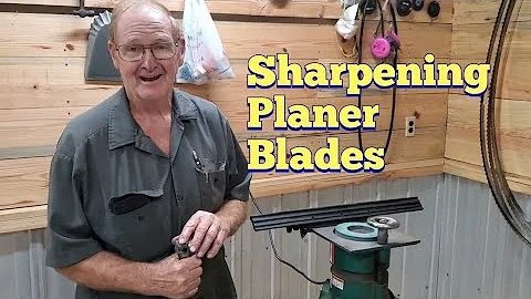 How to sharpen planer blades with Mr.Robert (Grizzly sharpener)