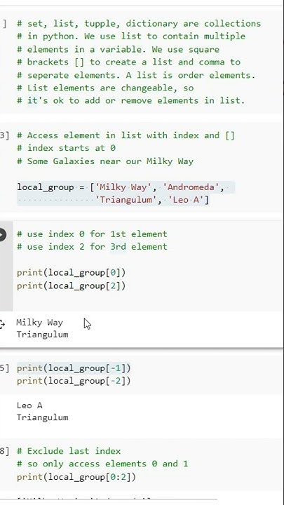 How Do We Access Elements of a List in Python? #shorts - YouTube