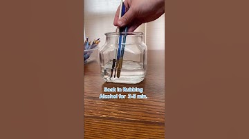 Cleaning my paint brushes. Saving dried up paint brushes! #shorts #artist #diy #howto #art #painter