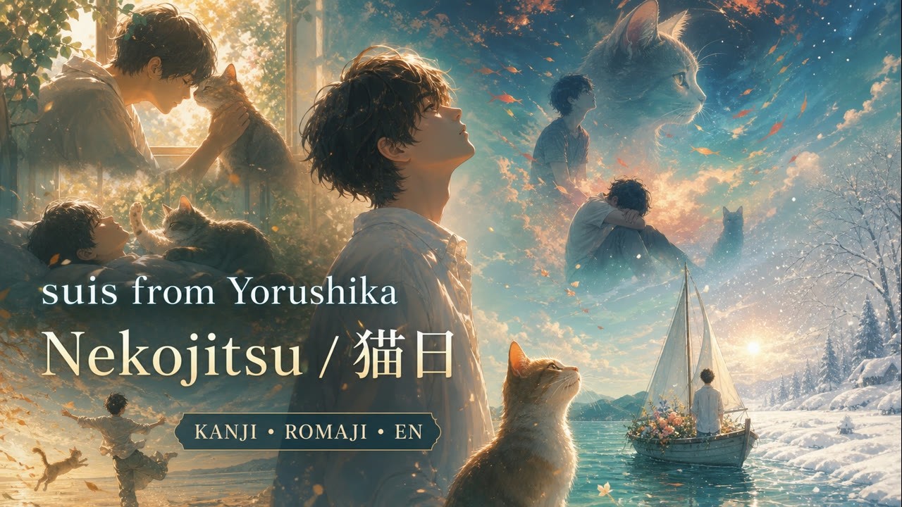suis from Yorushika – Nekojitsu Lyrics | 「猫日」歌詞 [Kanji/Romaji/English] (The Cat and the Dragon OP)