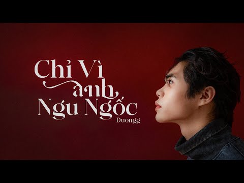 CHỈ VÌ ANH NGU NGỐC - DUONGG | OFFICIAL LYRICS VIDEO