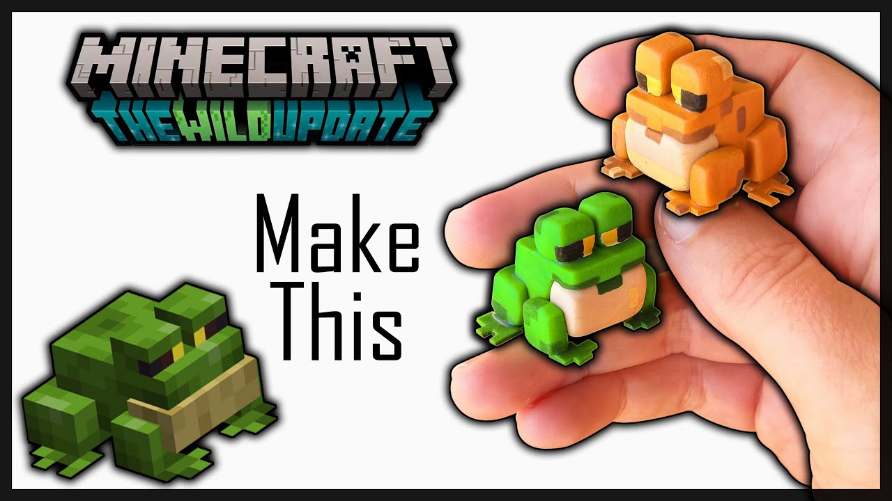 Polymer Clay Tutorial ☆ Minecraft Frogs ☆ How to sculpt a Frog ☆ Miniature  Frog Sculpting DIY 