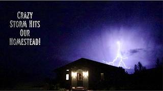 A Powerful Storm Batters Our Little Homestead After a Summer of Heat, Wind, & Drought