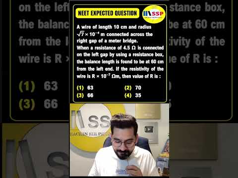 NEET 2026 Physics : Meter Bridge 🔥 Most Expected Questions #neet2026 #sachinsirphysics