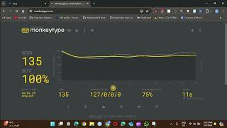Monkeytype Touch Typing test with 130 WPM