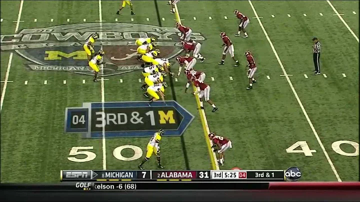 Vinnie Sunseri puts the hurt on Michigan on 3rd down