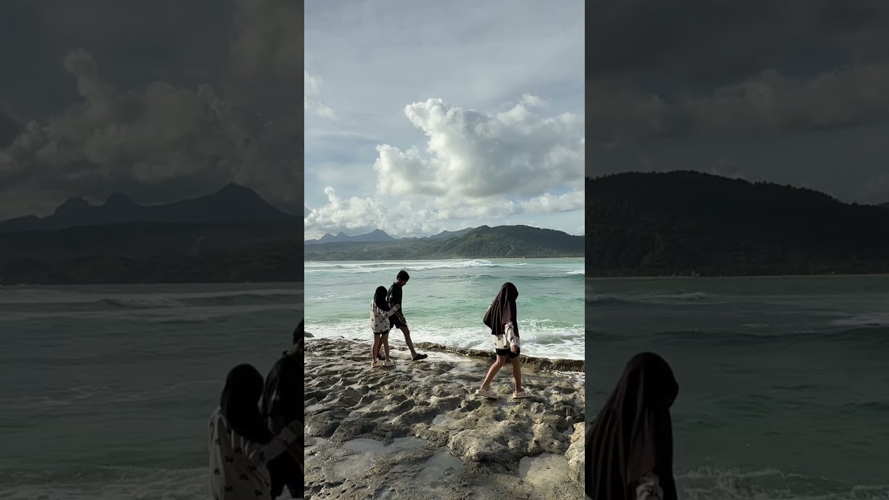 Playing in the waves 