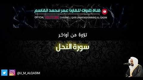 أواخر سورة النحل للقارئ عمر محمد القاسم | Al-Nahl
