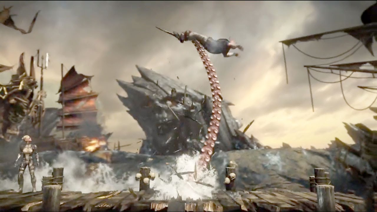 Mortal Kombat X All stage fatalities (The Pit, Refugee Kamp and Kove) YouTube