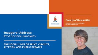 Prof Corinne Sandwith Inaugural Lecture