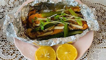 Cách nướng Cá Hồi nướng giấy bạc ngon rất đơn giản và nhanh 鮭のホイル焼きの作り方