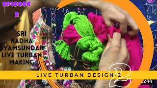 Radha Syamsundar Live Turban Tutorial-2 | Turban Making, ISKCON of Central New Jersey,Deity Dressing