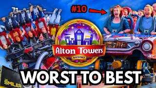 Ranking EVERY Ride at Alton Towers from WORST to BEST!