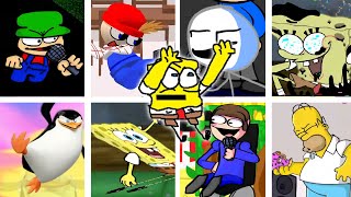 Talking-about (MS paint SpongeBob) but every turn a different character sings it
